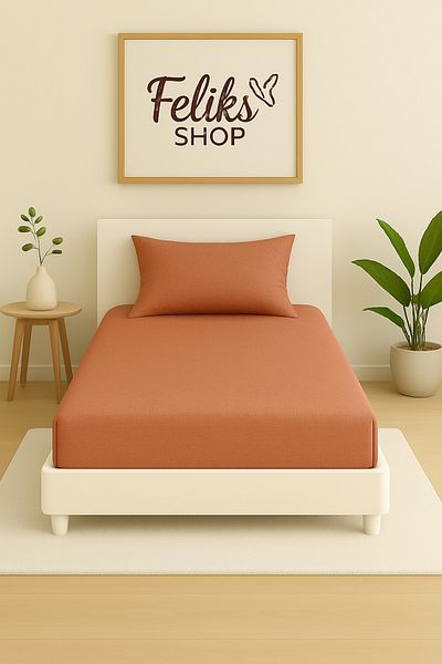 Home Single |   Fitted Sheet |   Cotton Ranforce Fabric 1 Piece Zippered Pillow Case (50X70 cm)