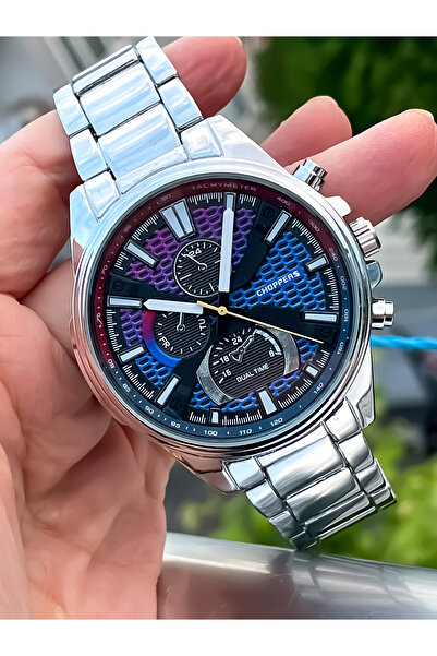 Choppers GECE GÜRÜŞ AYDINLATMALI SPOR ERKEK ÇELİK KOL SAATİ+BİLEKLİK