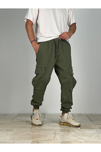 COCOPELLI Πράσινο παντελόνι Jogger Premium Quality με μεγάλη τσέπη