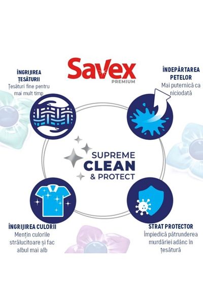 SAVEX Savex Premium Caps Color laundry detergent capsules, powerful cleaning, 56 capsules