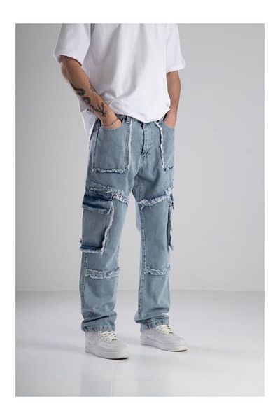 COCOPELLI Pantaloni largi albastri de calitate premium