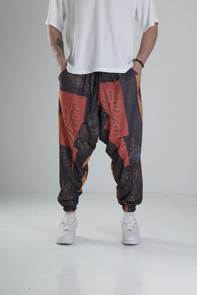 COCOPELLI Orange Ethnic Patterned Sports Baggy