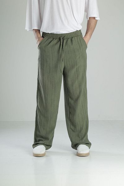 COCOPELLI Aerobin Linen Green Baggy Trousers