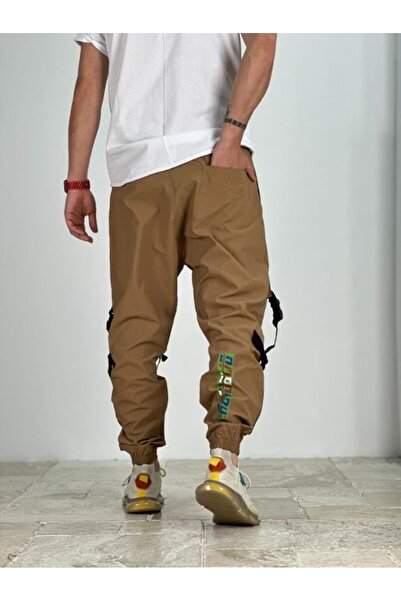 COCOPELLI Καλοκαιρινό μπεζ ύφασμα αλεξίπτωτου Jogger Premium ποιότητας