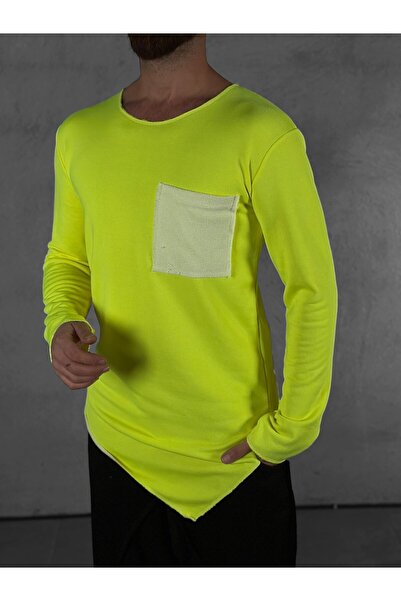 COCOPELLI Green Asymmetrical Sweatshirt with Pocket Detail