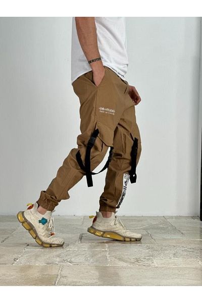COCOPELLI Καλοκαιρινό μπεζ ύφασμα αλεξίπτωτου Jogger Premium ποιότητας