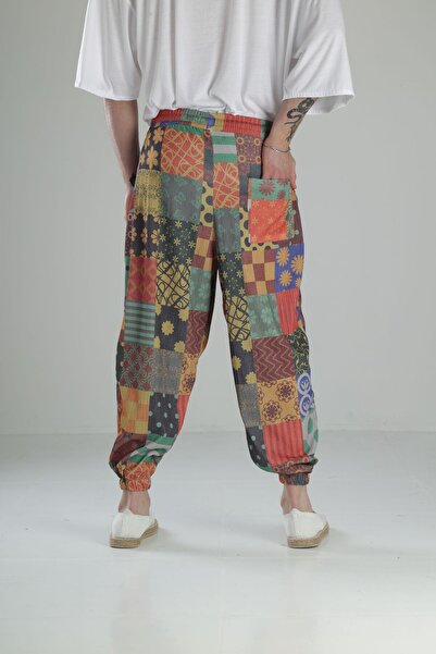 COCOPELLI Πλισέ μισό φαρδύ ύφασμα με πολύχρωμο σχέδιο