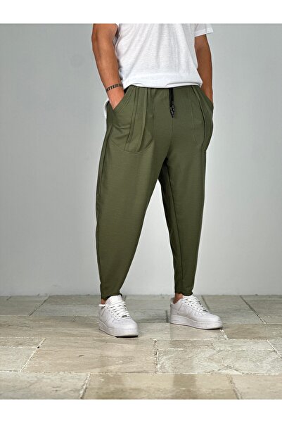 COCOPELLI Seersucker Green Baguette Trousers with Pocket Detail