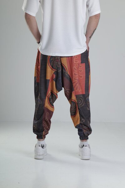 COCOPELLI Orange Ethnic Patterned Sports Baggy