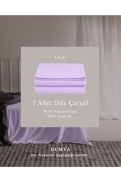 Demya Home Double Cotton Flat Sheet 260X240 cm
