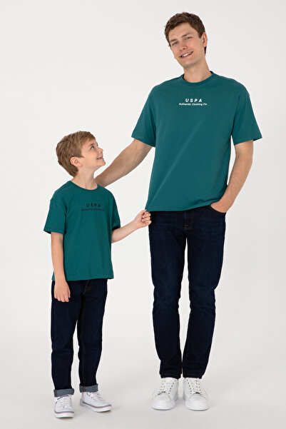 U.S. Polo Assn. Ανδρικό μπλουζάκι Comfort Fit Crew Neck Σκούρο Πράσινο 502943...