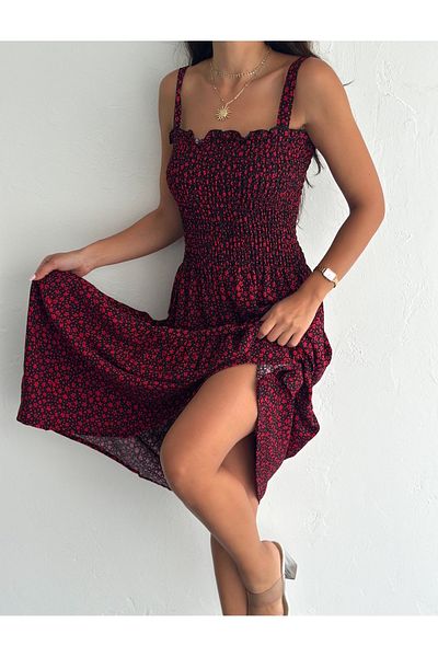 YUSUF CAN KARATAŞ KARATAŞ GİYİM Rochie de damă Gipeli cu model floral, lungă la podea, țesătură din viscoză 125 cm