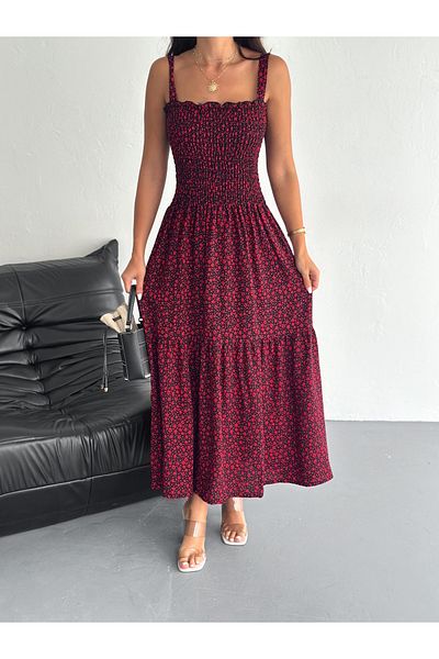 YUSUF CAN KARATAŞ KARATAŞ GİYİM Rochie de damă Gipeli cu model floral, lungă la podea, țesătură din viscoză 125 cm