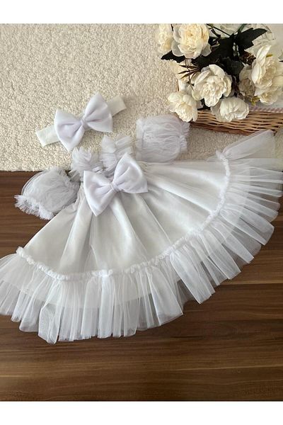BİYA BABY white tulle dress custom gown tutu dress