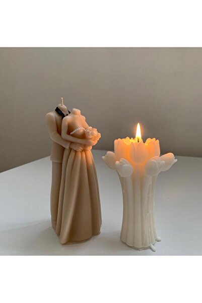 SCA CANDLE Demet Gül Beyaz Renk