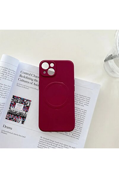 Flippy Protective case compatible with iPhone 14 Pro, Liquid MagSafe, ring-shaped, magnetic, Cherry
