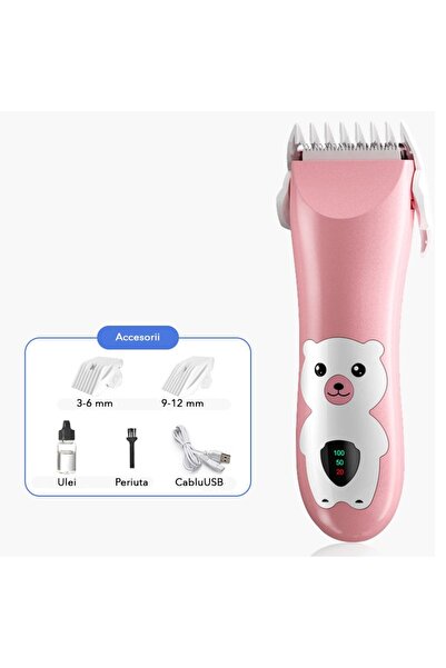 Flippy Baby & Kids Hair Clipper Flippy, Digital Display, Ceramic & Stainless Blades, Cordless, Pink
