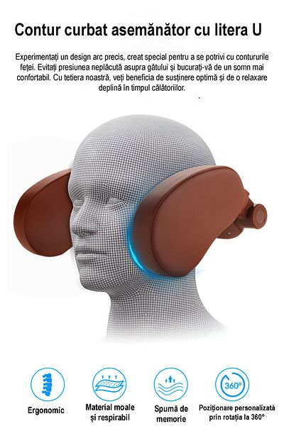 ZEQAS Car Headrest Holder Eco Leather Memory Foam Adjustable Brown Phone/tab Holder, Hook