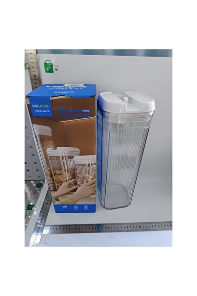 Flippy Food Storage Container Flippy, 3.7L, 12.5x12.5x36.5 cm, Transparent with White Lid
