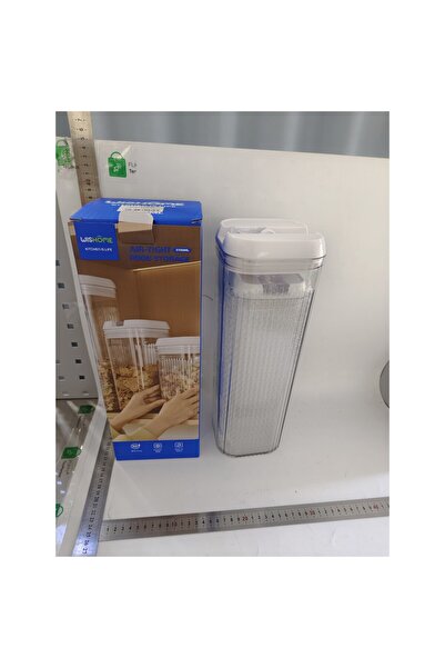 Flippy Food Storage Boxes - Set of 2 (1.2 L & 2.5 L), Transparent with White Lid