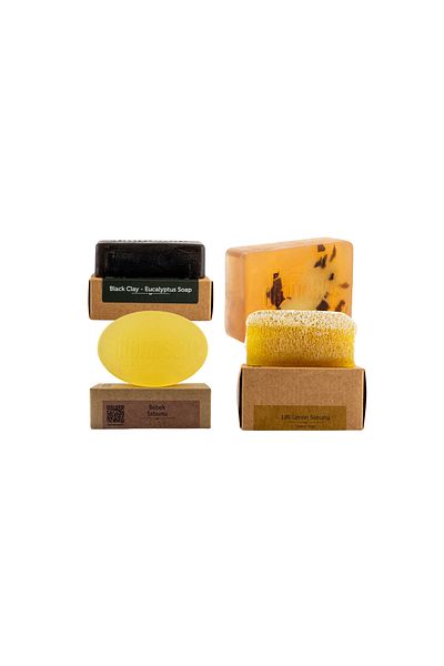 dionesse 100% Natural Family Soap Set - 4X120 Gr - Natural and Handmade Solid Soap Set for Your Whole Family