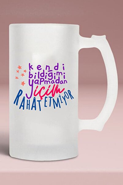 Vays Buzlu Cam Bira Bardağı - Kendi Bildiğimi Yapmadan