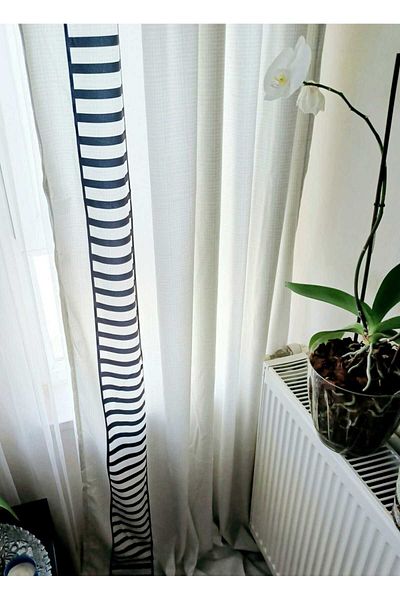 Ardizayn Striped, Velvet, Digital Printed, Bedroom, Entrance, Kitchen, Living Room Two Wing Background Curtain