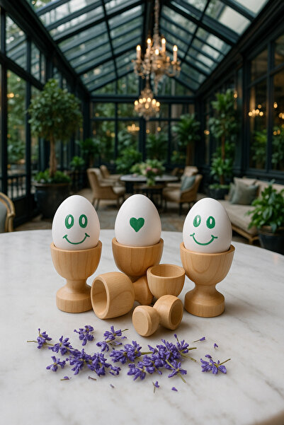 Veliday 6 ADET Ahşap Yumurtalık Kahvaltı Yumurtalığı