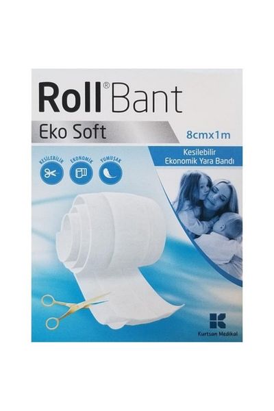 Roll شريط إيكو سوفت للجروح مقاس 8 × 1 متر قابل للقطع