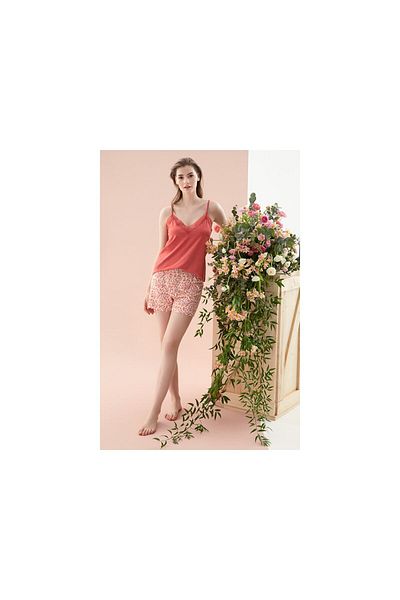 English Home Σετ γυναικεία πιτζάμα ροζ Bubbleviscose
