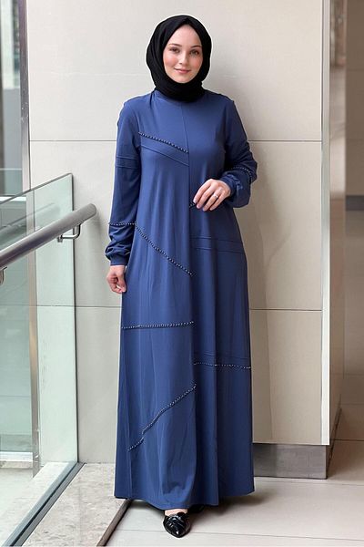 Nuss Lycra Bamboo Dress with Ball Stud Detail