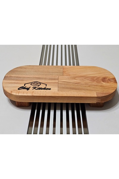Royal Hediyelik 22x11 Oval Ahşap Yağdanlık Altlığı, Baharat, Sunum Standı, Çok Amaçlı Mutfak Tabağı 4 Ayaklı