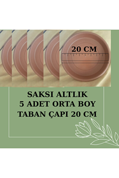 İMRE ÇİÇEKÇİLİK SAKSI ALTLIK 0RTA BOY 5 ADET