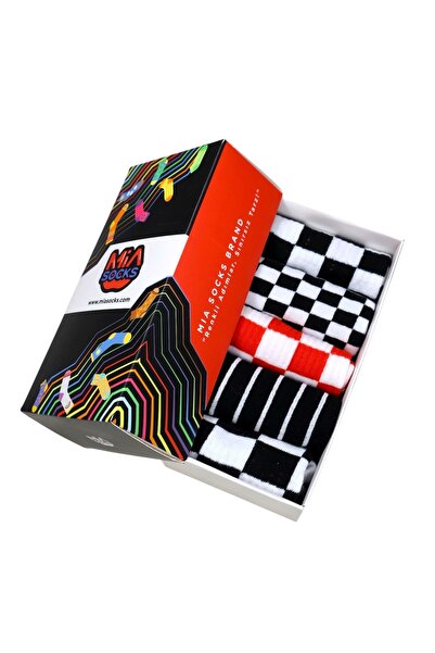 MiaSocks 5'li Damalı Çizgili Çorap Set