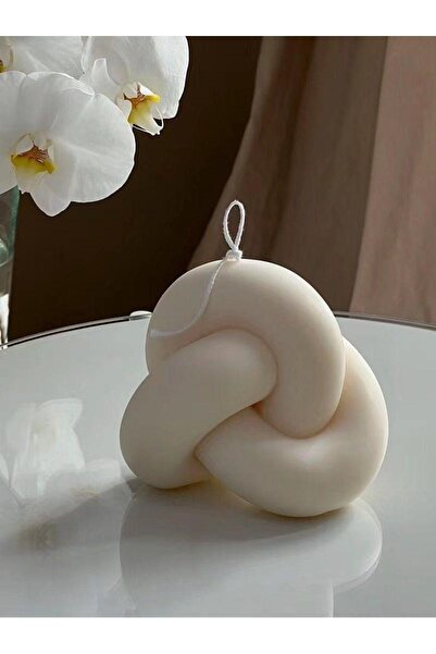 SCA CANDLE Dekoratif Luks Mum Duyum Model Kırık Beyaz Renk Tekli Mum