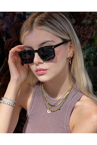 BluePepper نظارة شمسية فرانك بلاك - لون زجاجي