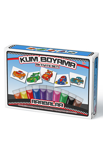 Kumbo Kum Boyama Cars |   Sand Painting Activity Set 5-Piece Boxed Package