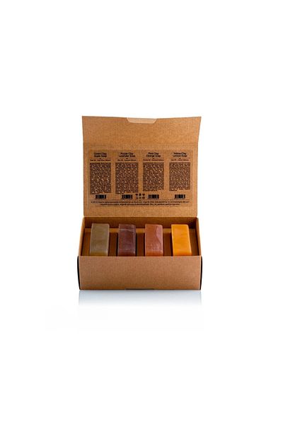 dionesse Natural Clay Soap Set for Women 4X120 Gr |   Face, Body and Hair Care