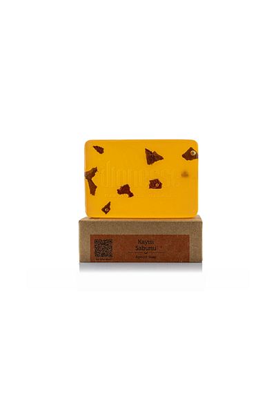 dionesse Natural Apricot Soap 120 Gr - Handmade, Cleansing Solid Soap for Aromatic Face and Hair Care