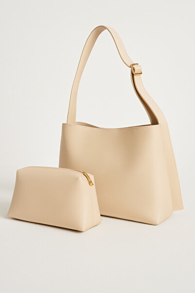 NBİBAGS Γυναικεία Vision Puppy Soft Leather Hand and Shoulder Shopper Bag Ρυθ...