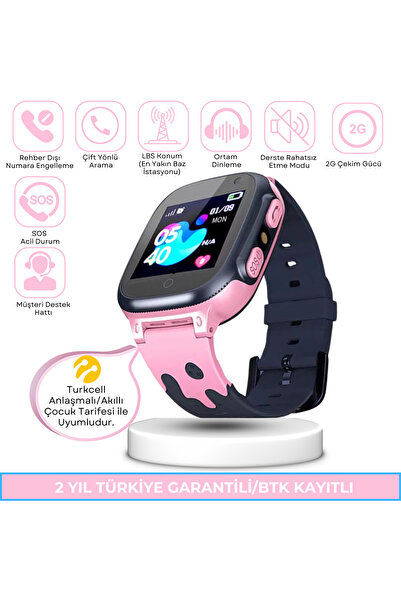 JETZU J5 Akıllı Çocuk Saati Lbs Konum Özellikli Sesli Görüşme Btk Onaylı Yerl...