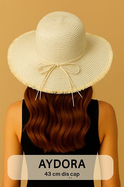 Avantaj Kapıda ®   Women's Straw Summer Hat – Wide Brim, Bow, Special Design Models