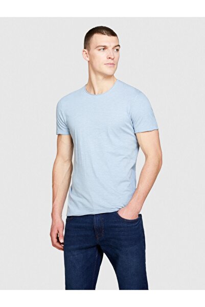 Sisley Ανδρικό μπλουζάκι με λαιμόκοψη 100% βαμβακερό λαιμόκοψη 3W9 - 324P3WF0S101K