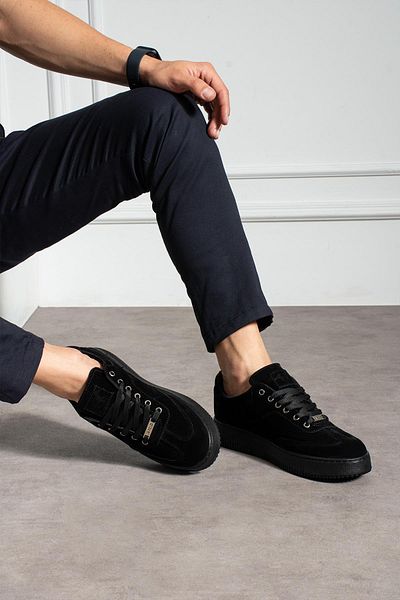 L.A Polo Suede Black Color Men's Sneaker