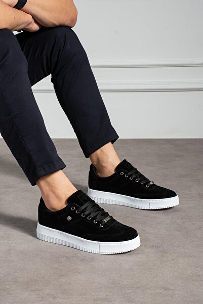 L.A Polo Suede Black White Color Men's Sneaker