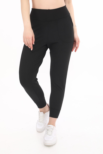 Sh Mağazacılık Ψηλόμεσο γυναικείο μαύρο κολάν που κρατά καθημερινά και αθλητικά κολάν με εφέ συσφιγκτήρα