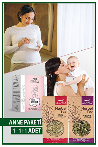 ASVİTA Asvita Anne Paketi (Anne Çayı 90'lı - Rezene 150 Gr - Ahududu Yaprağı ...