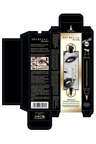 Shibella Cosmetics Waterproof Double Sided 24 Hour Stamp Eyeliner - Thin Stamp