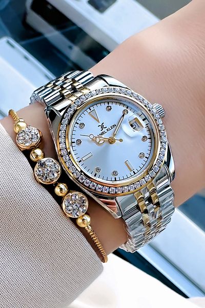 Daniel Klein Original Women Wristwatch Small Case 3 Atm Waterproof Two Colors Steel Cord Wristband Dkby2016C2