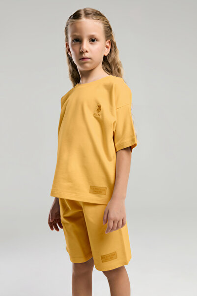 U.S. Polo Assn. Kız Çocuk Turuncu Şortlu Pijama Takımı 50312550-VR202